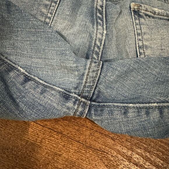 Lucky Brand Sweet Straight Jeans Embroidered Flowers Size 6 Distressed Hem READ - Picture 7 of 14